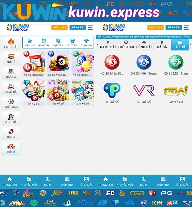 Các Sảnh Xổ Số KUWIN